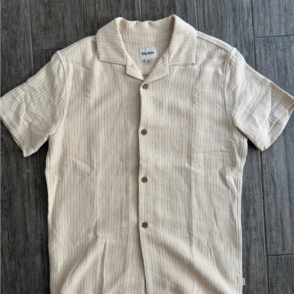 Rhythm Cream Casual Button Down Shirt